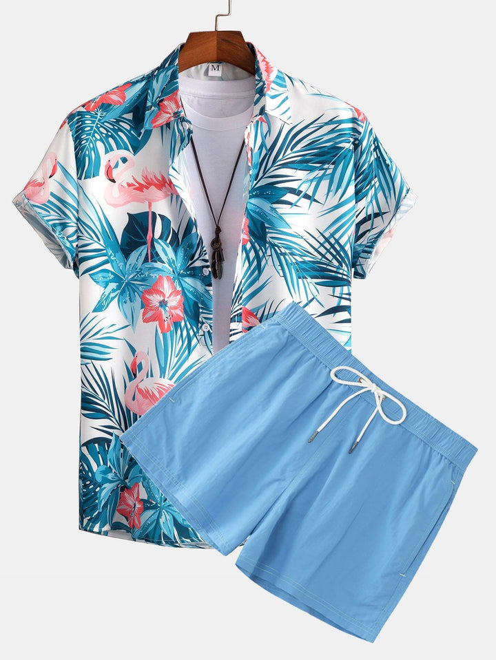Hemd Badeshorts Set Flamingo von Heidi München – Ansicht 2