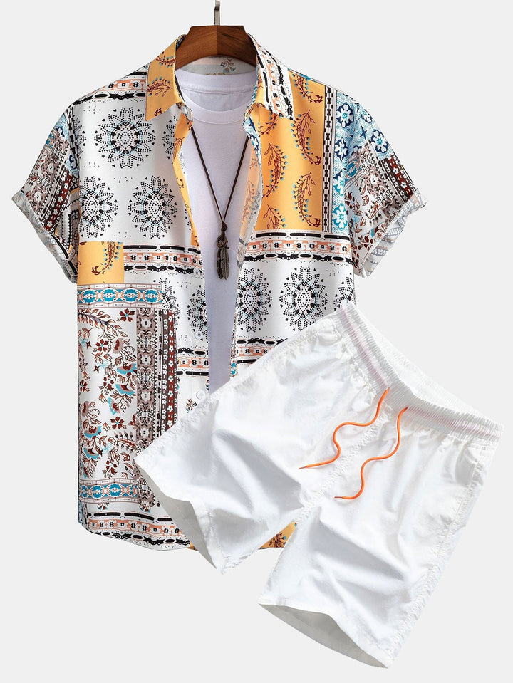 Schal Print Hemd Shorts Set von Heidi München – Ansicht 2
