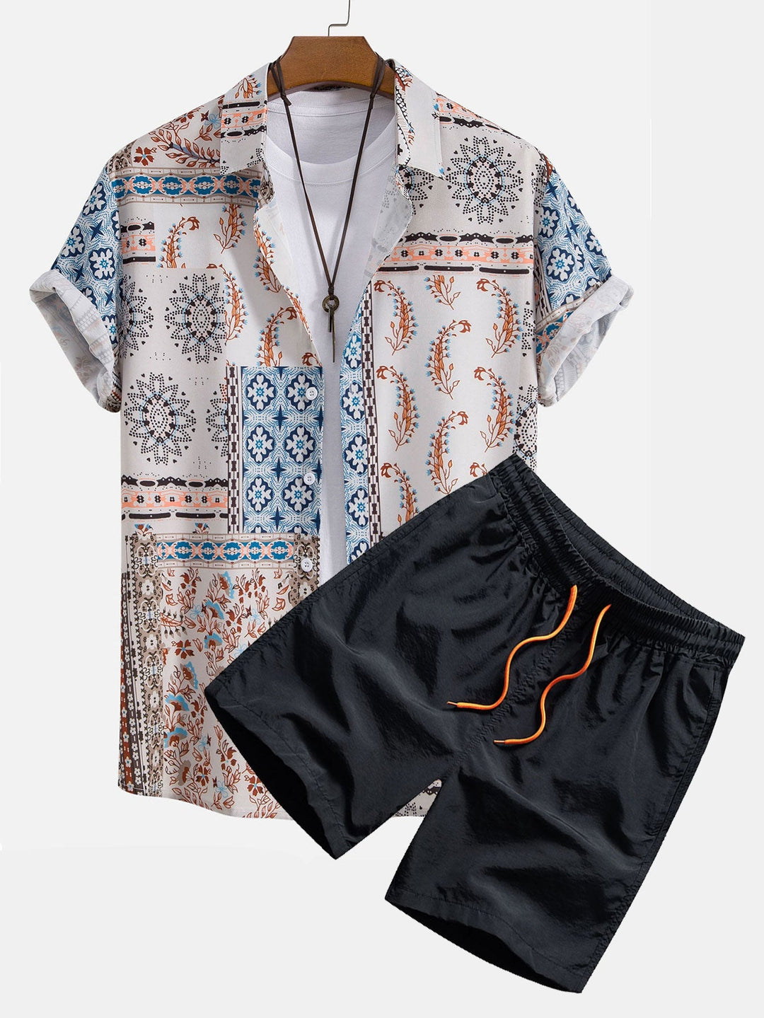 Schal Print Hemd Shorts Set von Heidi München – Ansicht 1
