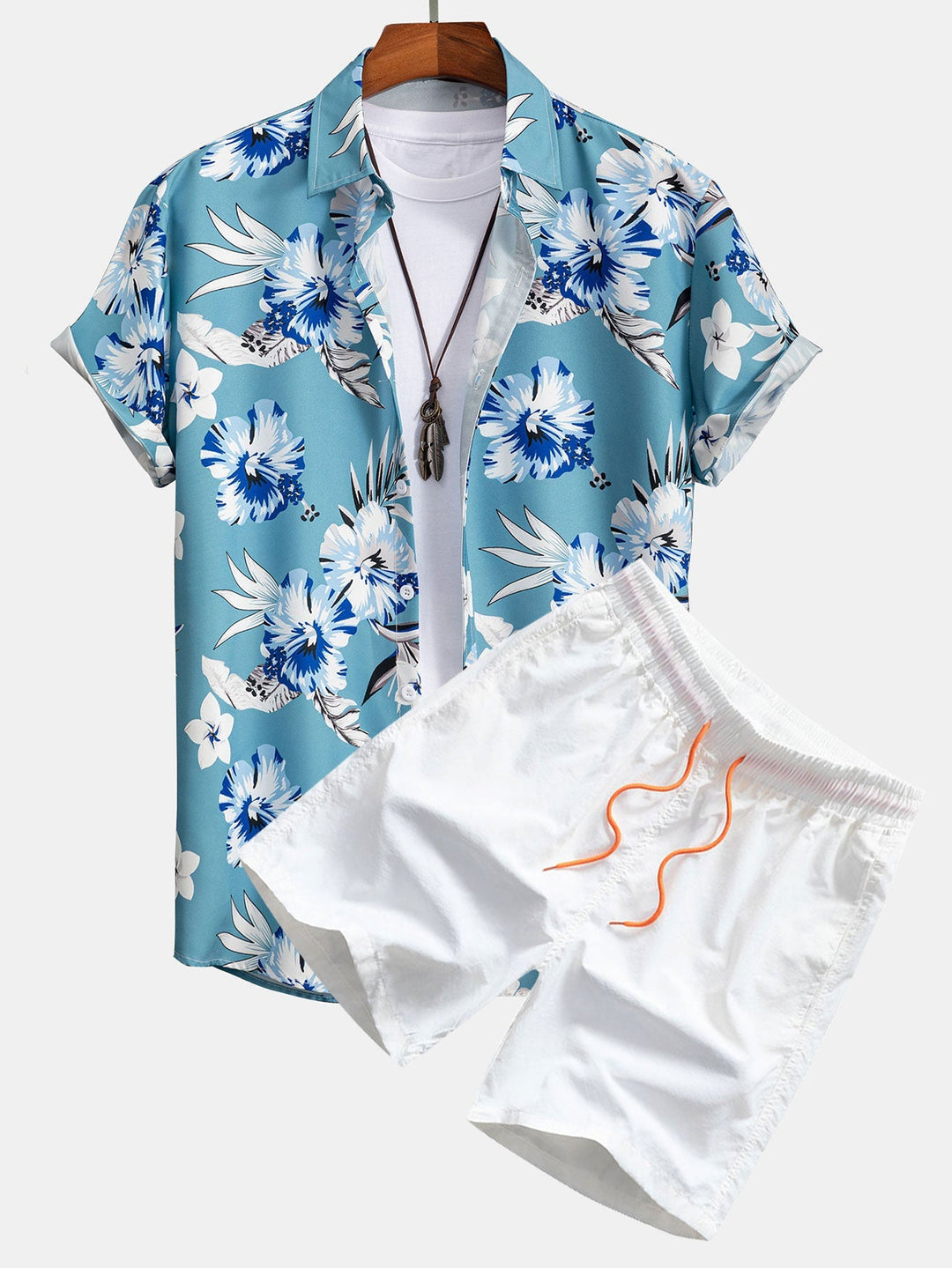 Tropisches Blumen Hemd Badeshorts Set von Heidi München – Ansicht 4