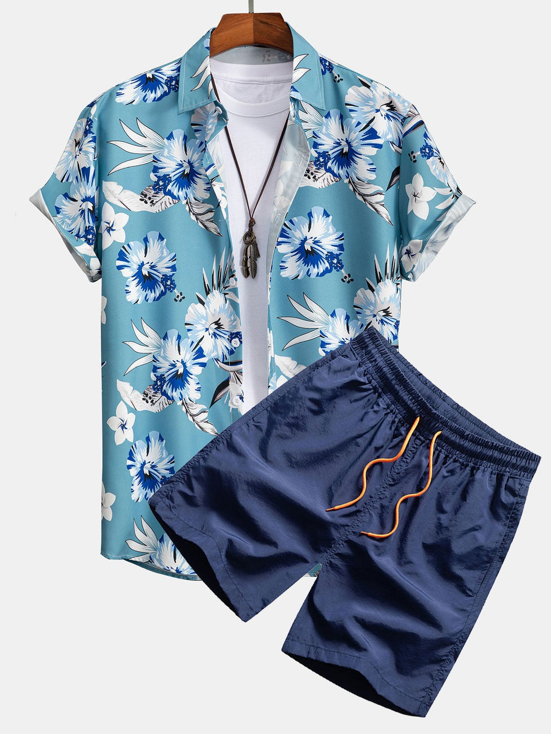 Tropisches Blumen Hemd Badeshorts Set von Heidi München – Ansicht 2