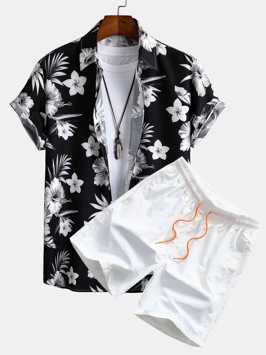 Tropisches Blumen Hemd Badeshorts Set von Heidi München – Ansicht 3