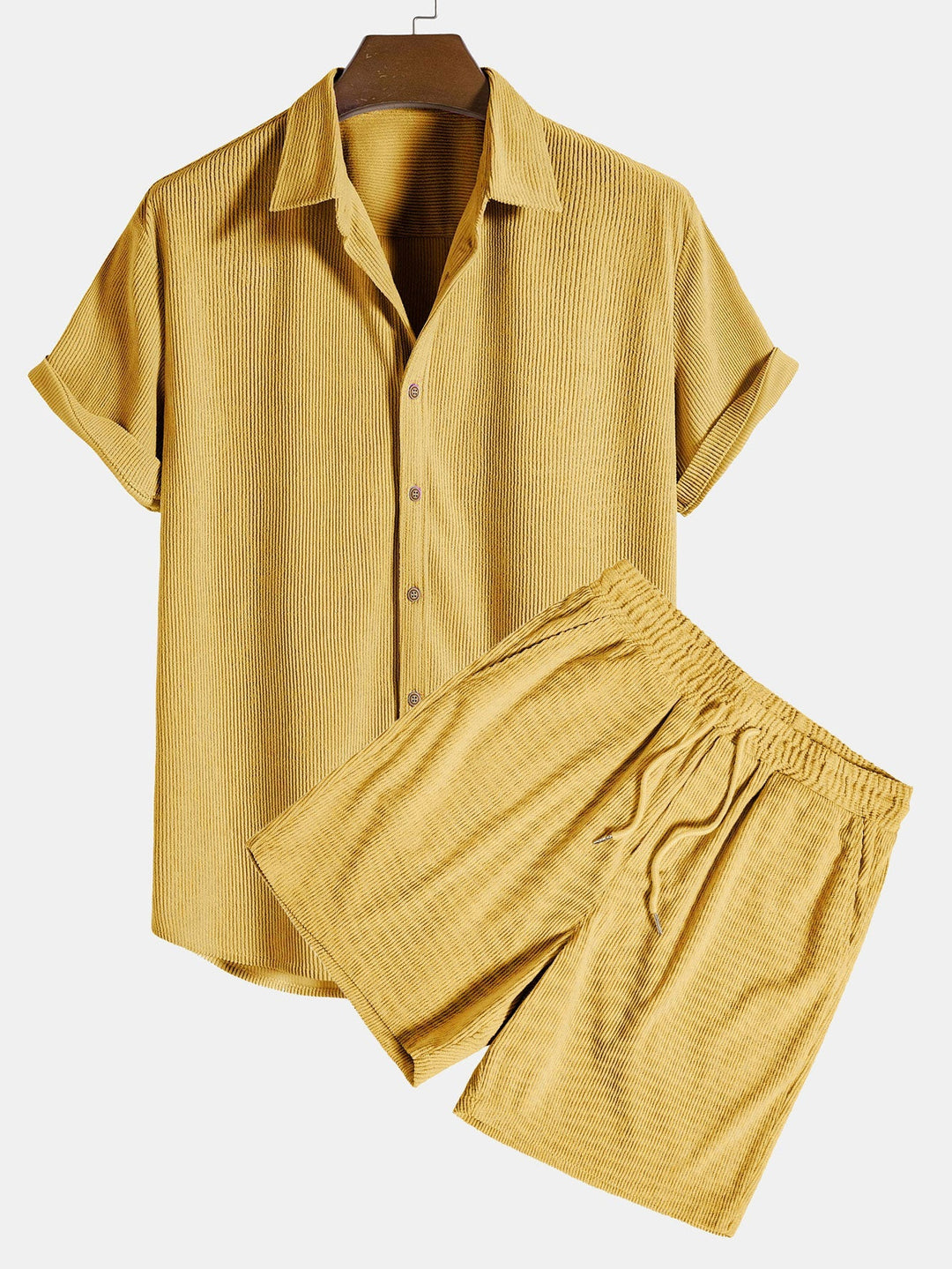 Cord Hemd Shorts Set Herren Klassisch von Heidi München – Ansicht 10