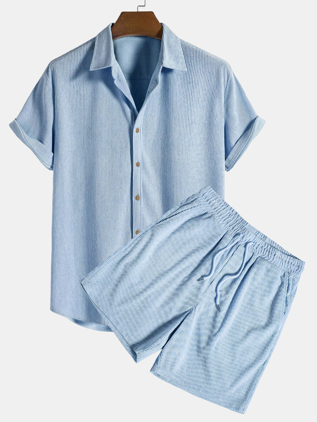 Cord Hemd Shorts Set Herren Klassisch von Heidi München – Ansicht 6