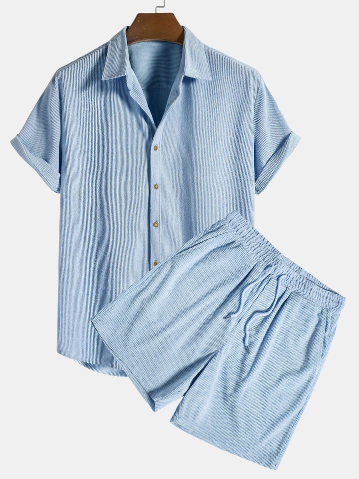 Cord Hemd Shorts Set Herren Klassisch von Heidi München – Ansicht 6