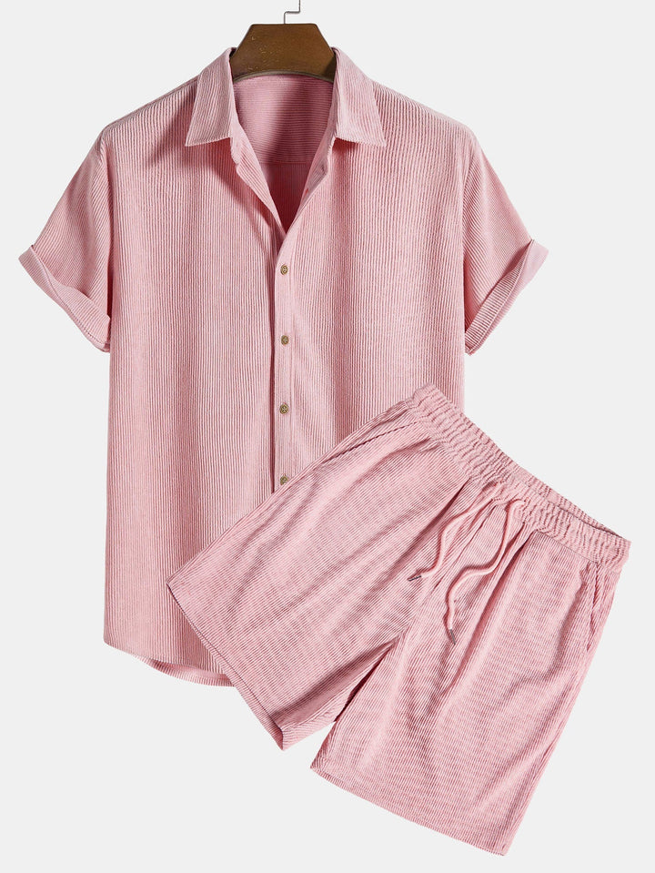 Cord Hemd Shorts Set Herren Klassisch von Heidi München – Ansicht 8
