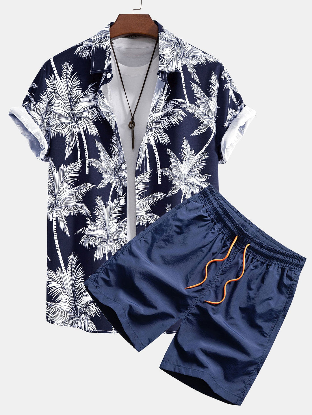 Palmen Hemd Badeshorts Set Herren von Heidi München – Ansicht 3