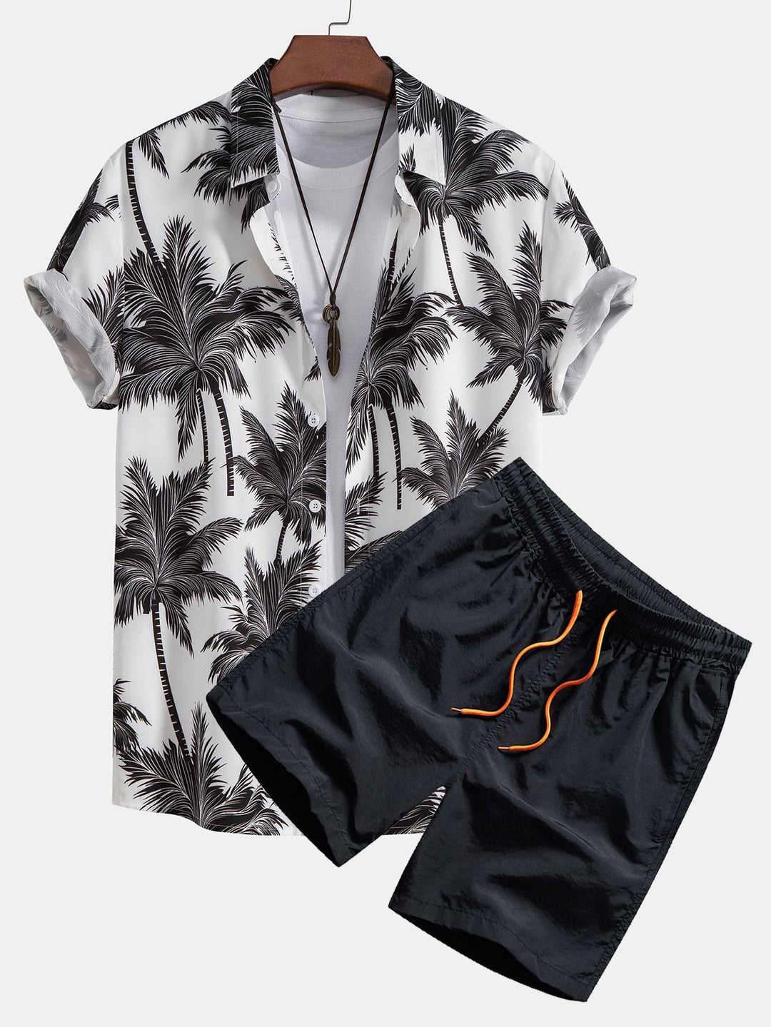 Palmen Hemd Badeshorts Set Herren von Heidi München – Ansicht 1