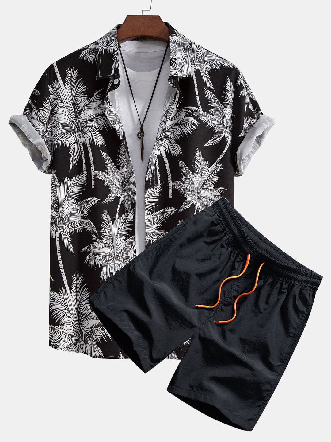 Palmen Hemd Badeshorts Set Herren von Heidi München – Ansicht 2