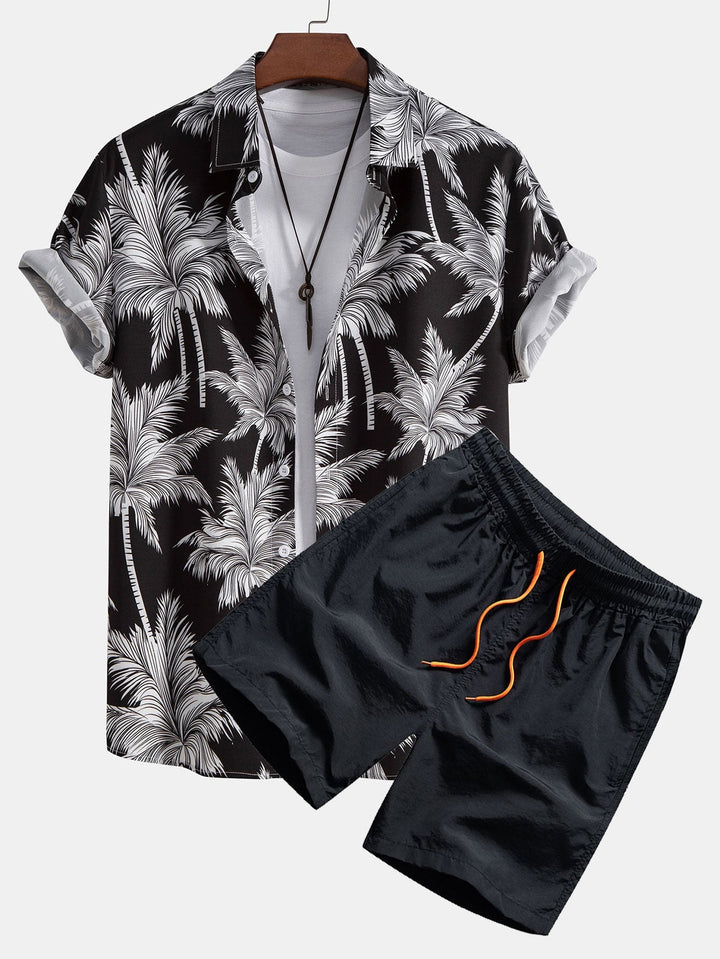 Palmen Hemd Badeshorts Set Herren von Heidi München – Ansicht 2