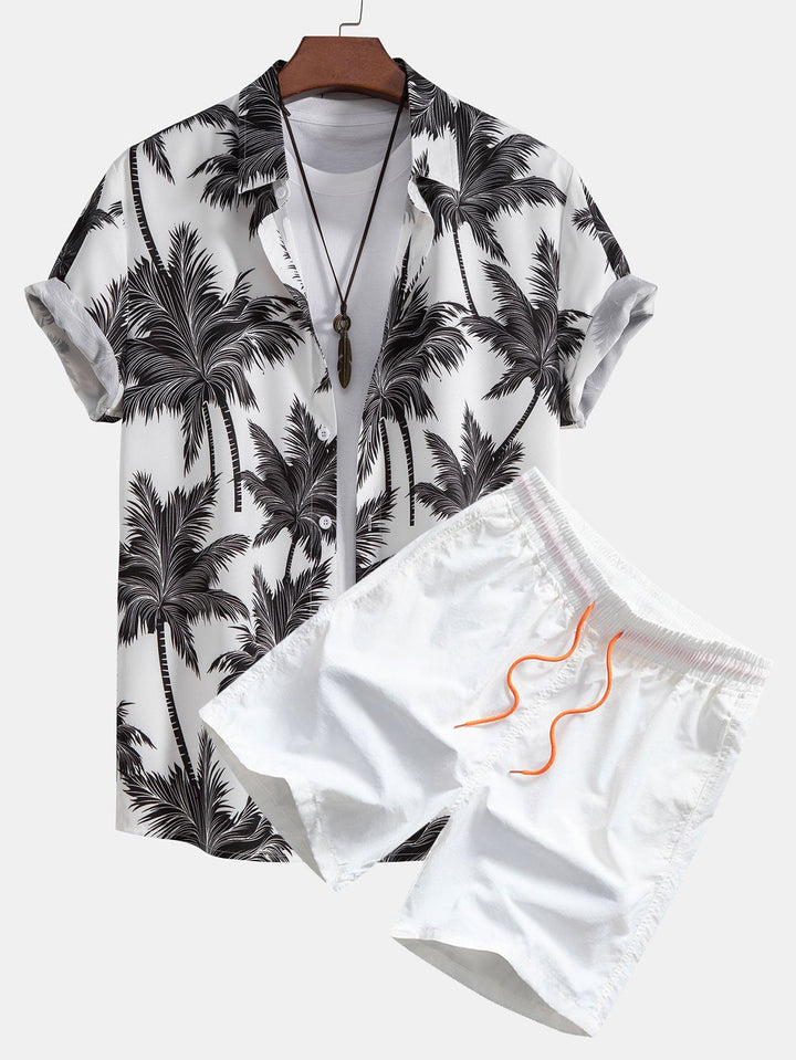 Palmen Hemd Badeshorts Set Herren von Heidi München – Ansicht 4