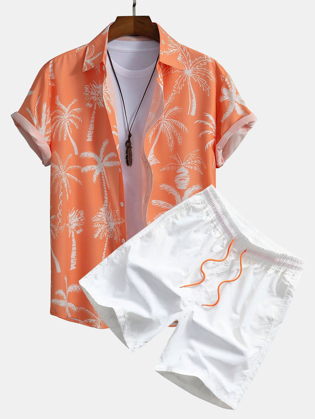 Palmen Print Hemd Badeshorts Set von Heidi München – Ansicht 1