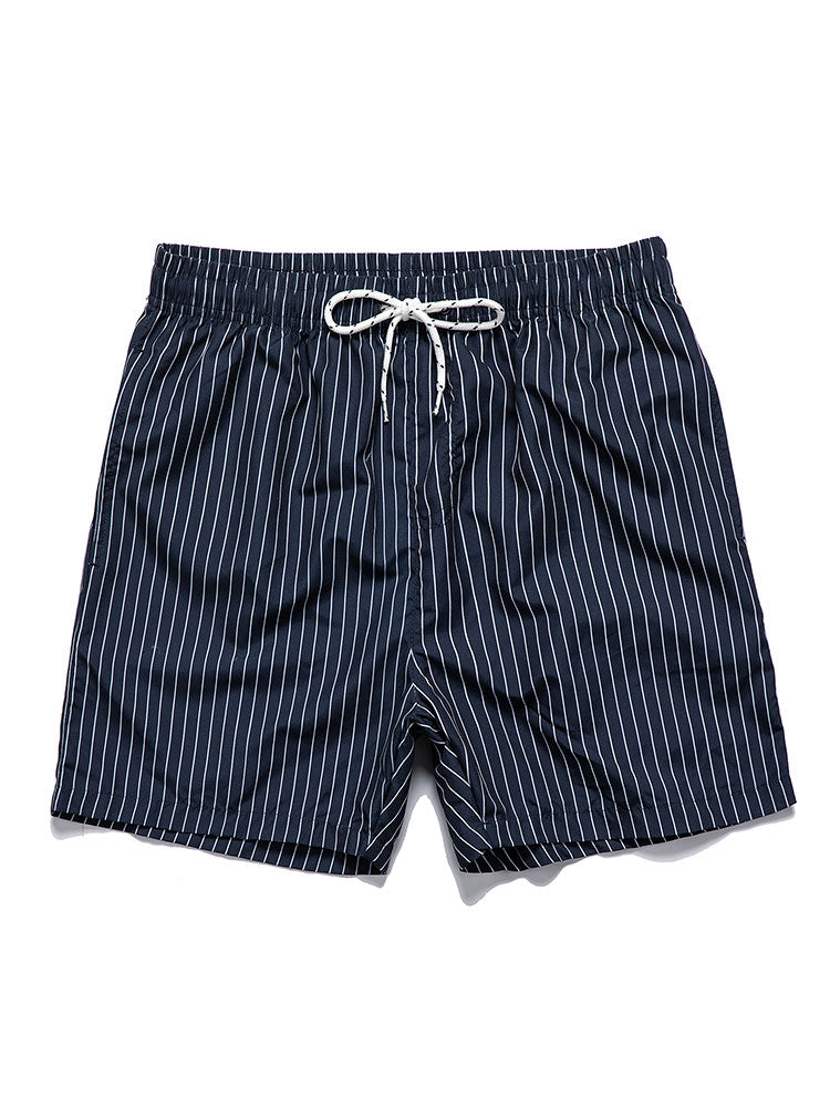 Leinenlook Hemd Gestreifte Badeshorts von Heidi München – Ansicht 3