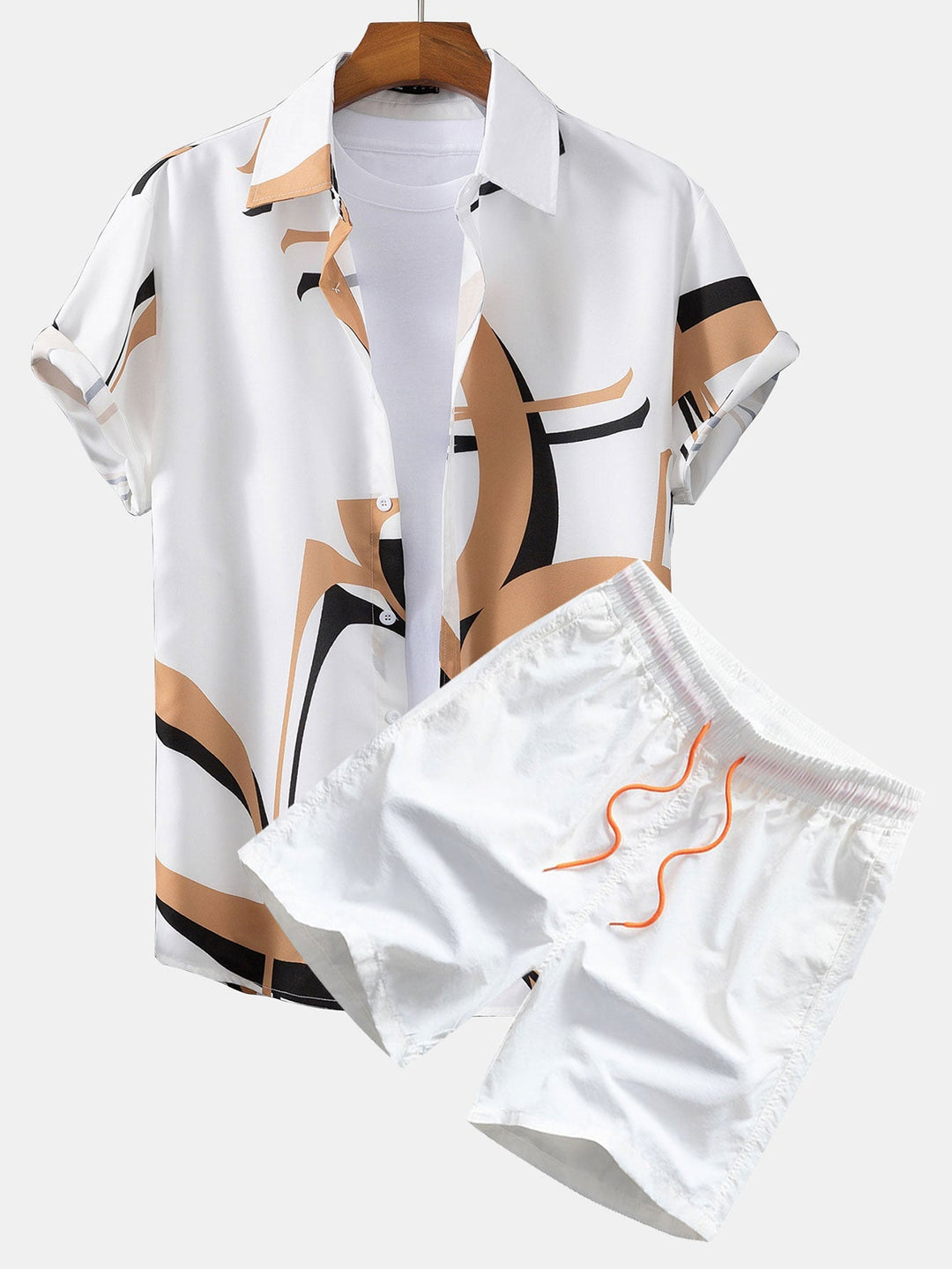 Hemd Badeshorts Set Abstrakt von Heidi München – Ansicht 2