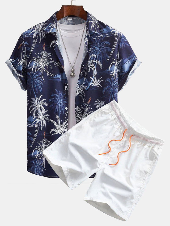 Hemd Badeshorts Set Palmenmuster von Heidi München – Ansicht 2