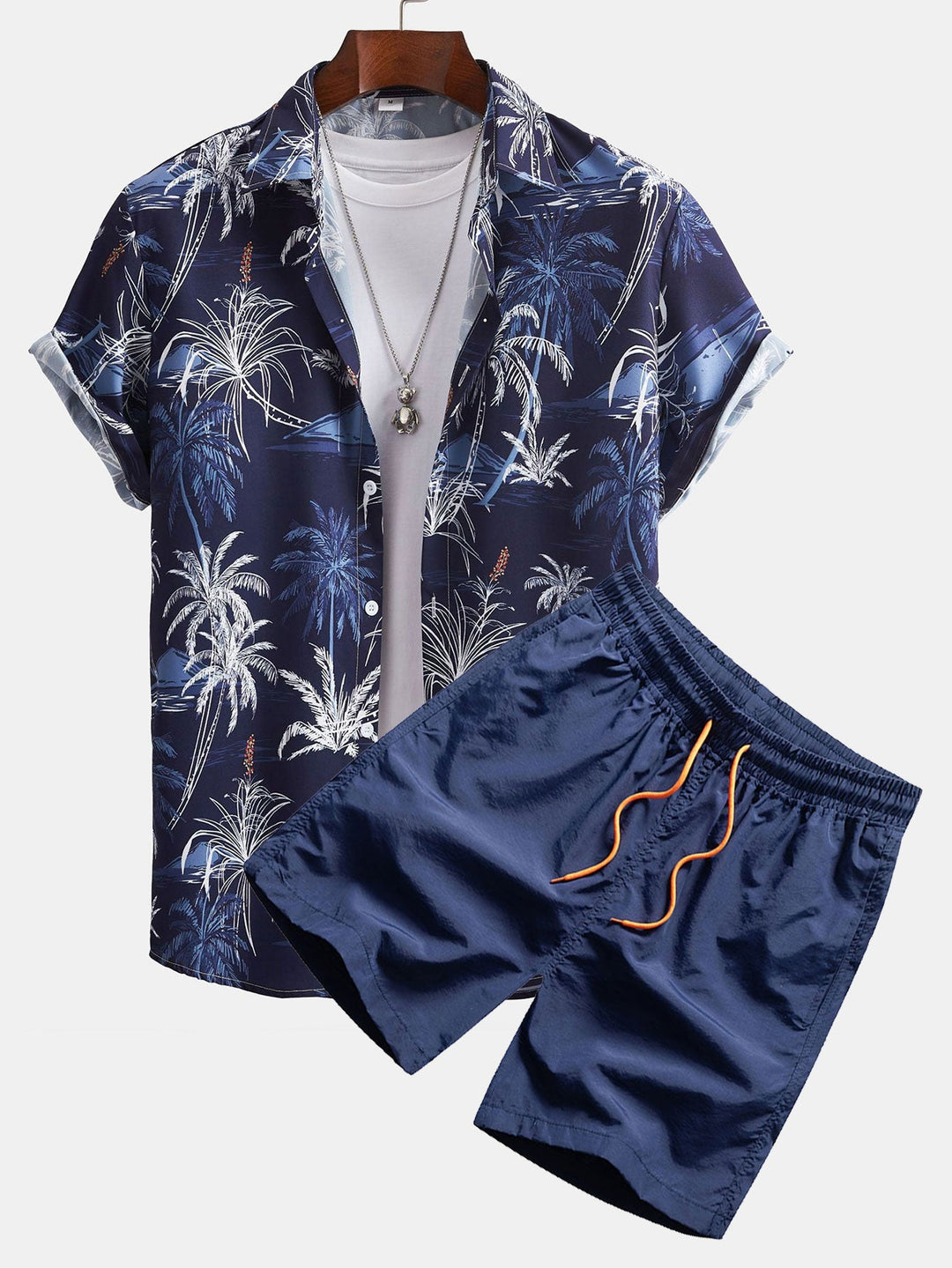 Hemd Badeshorts Set Palmenmuster von Heidi München – Ansicht 1
