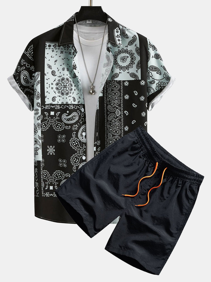 Paisley Hemd Badeshorts Set Herren von Heidi München – Ansicht 1