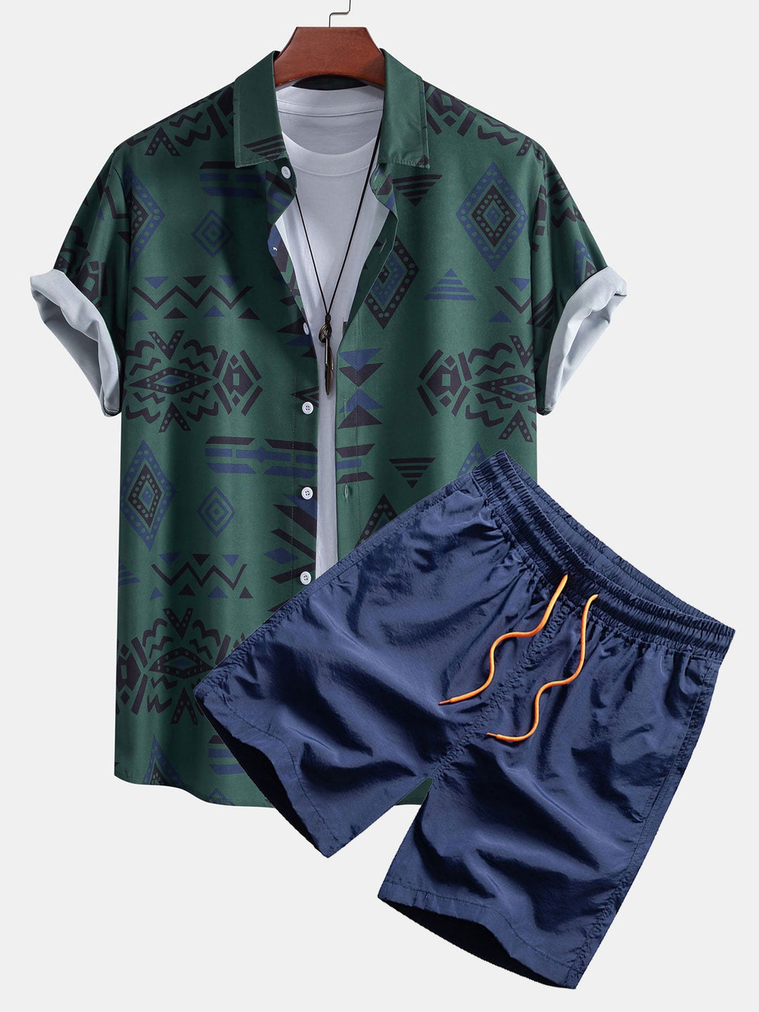 Hemd Badeshorts Set Aztekenmuster von Heidi München – Ansicht 3