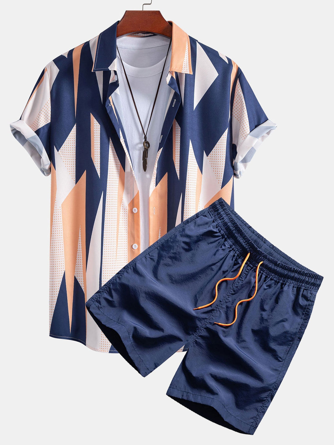 Hemd Badeshorts Set Geometrisch von Heidi München – Ansicht 1