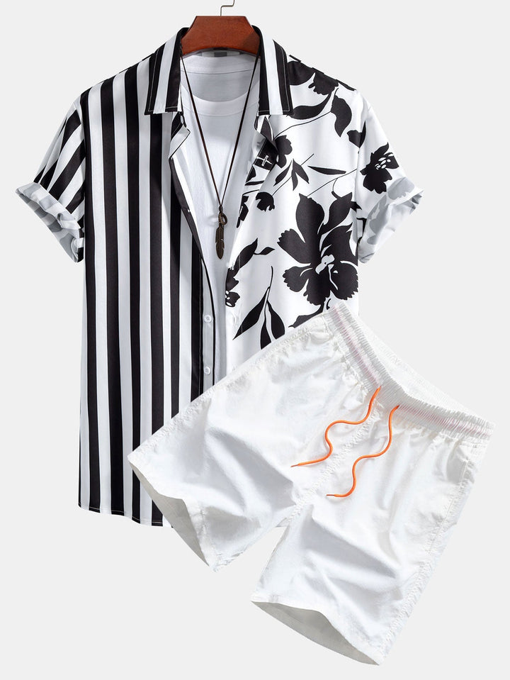 Hemd Badeshorts Set Blumenmuster von Heidi München – Ansicht 2