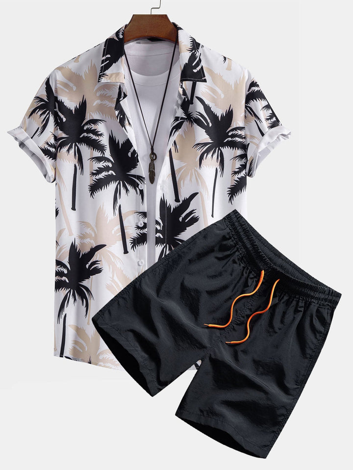 Palmenmuster Hemd Badeshorts Set von Heidi München – Ansicht 5