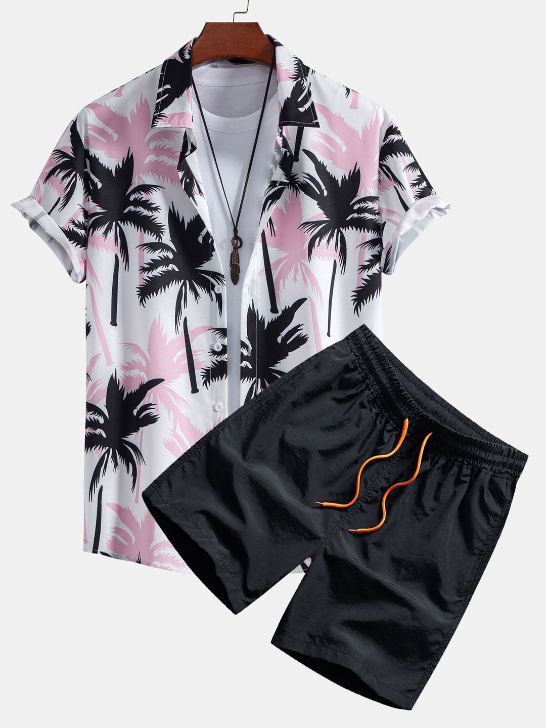 Palmenmuster Hemd Badeshorts Set von Heidi München – Ansicht 9