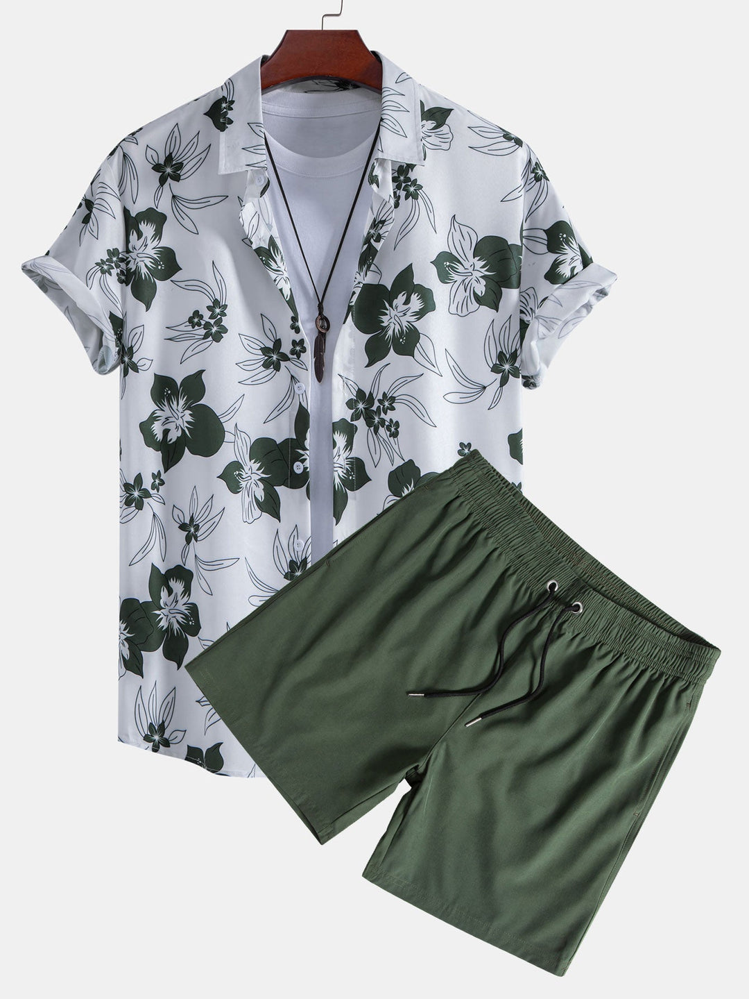 Floral Print Hemd Badeshorts Set von Heidi München – Ansicht 1