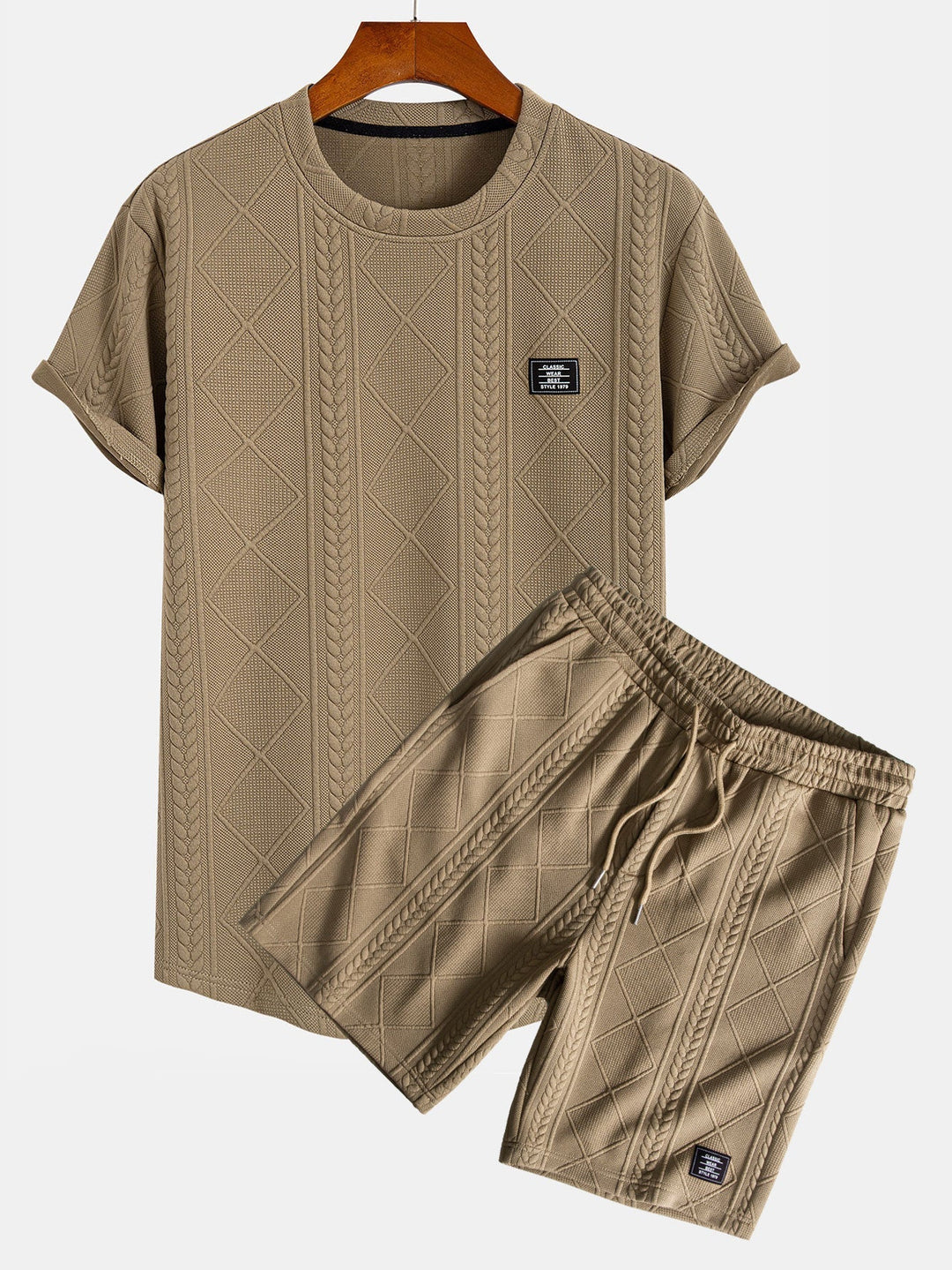 Jacquard T-Shirt Shorts Set Geometrisch von Heidi München – Ansicht 15