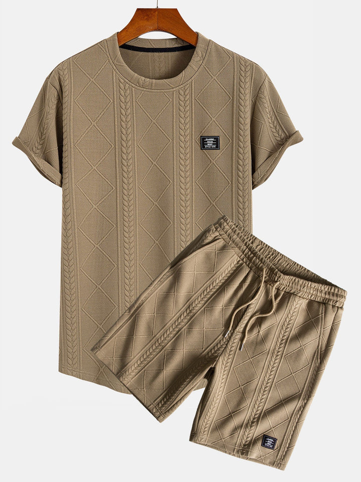 Jacquard T-Shirt Shorts Set Geometrisch von Heidi München – Ansicht 15