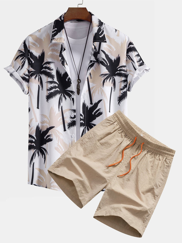 Palmenmuster Hemd Badeshorts Set von Heidi München – Ansicht 7