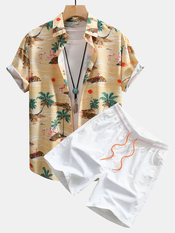 Flamingo Hemd Badeshorts Set Herren von Heidi München – Ansicht 3