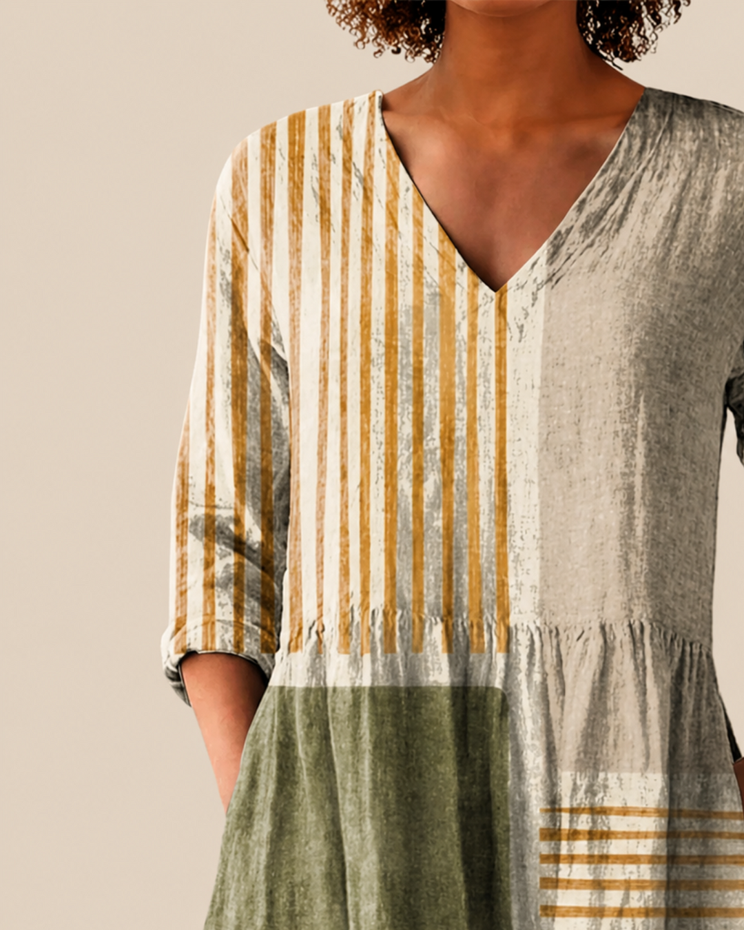 Maeve lange Damenbluse mit Muster