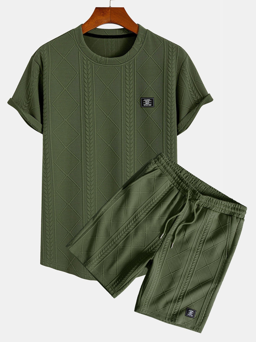 Jacquard T-Shirt Shorts Set Geometrisch von Heidi München – Ansicht 16