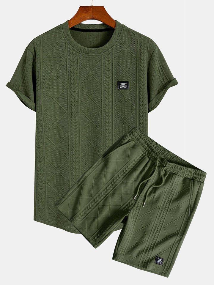 Jacquard T-Shirt Shorts Set Geometrisch von Heidi München – Ansicht 16