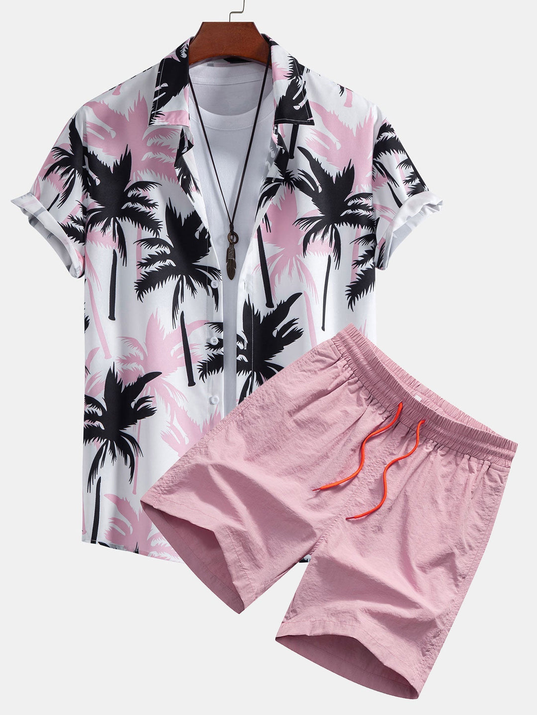 Palmenmuster Hemd Badeshorts Set von Heidi München – Ansicht 4