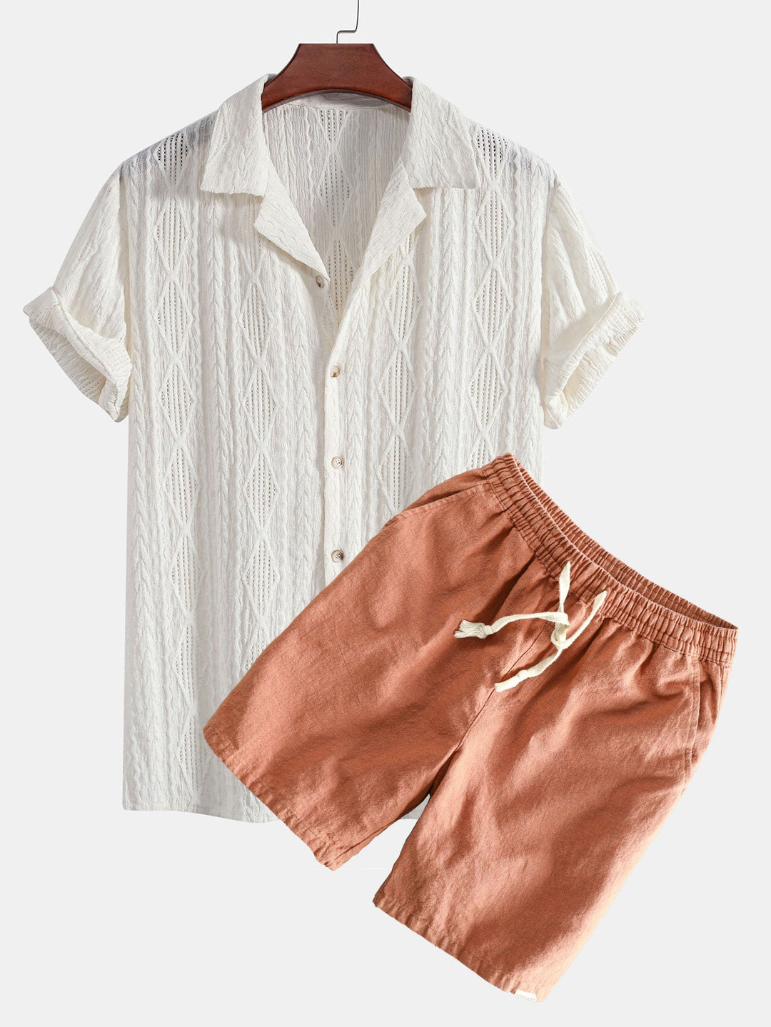 Jacquard Hemd Leinenmix Shorts Set von Heidi München – Ansicht 10