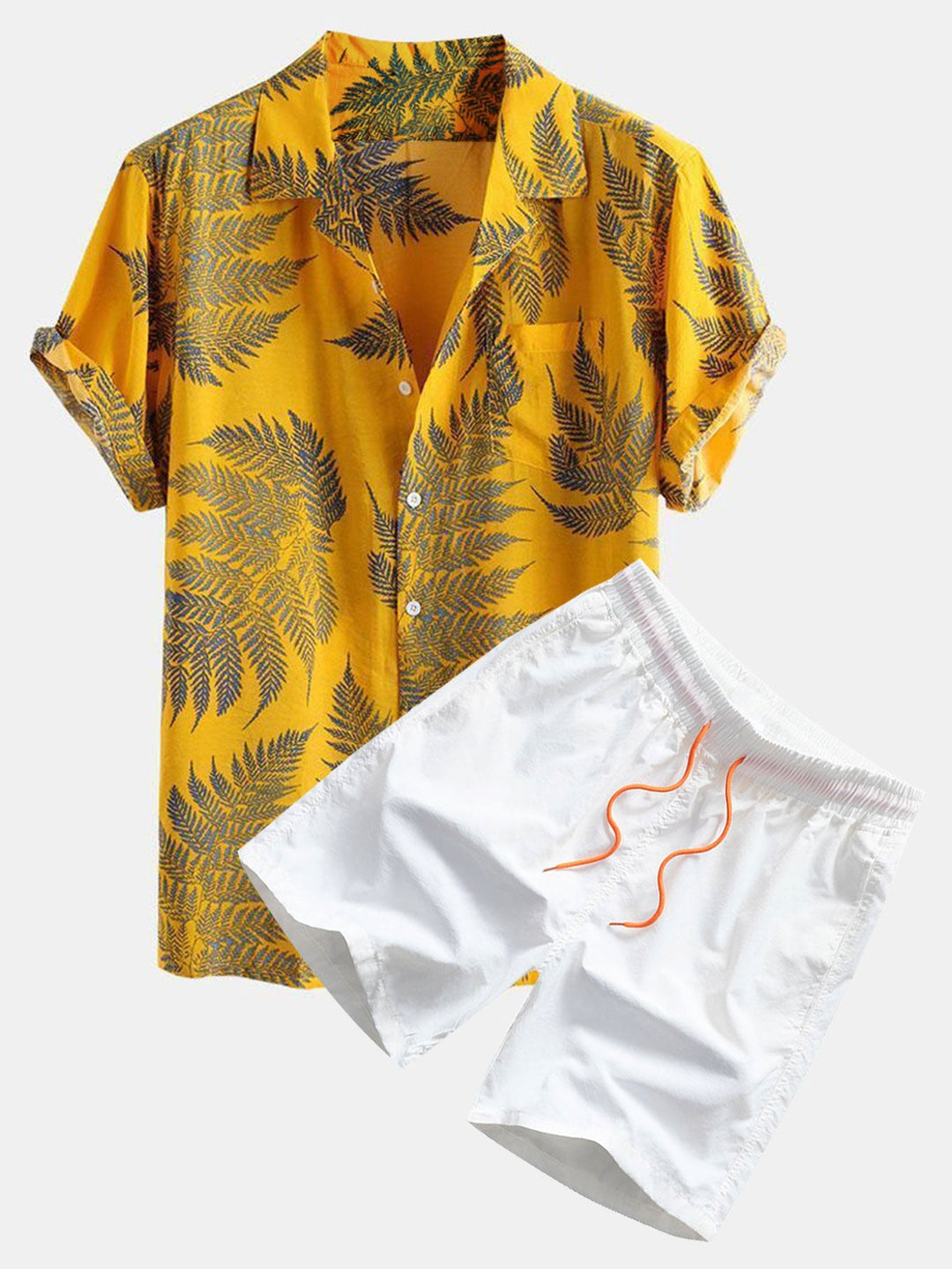 Tropenpflanzen Hemd Badeshorts Set von Heidi München – Ansicht 1