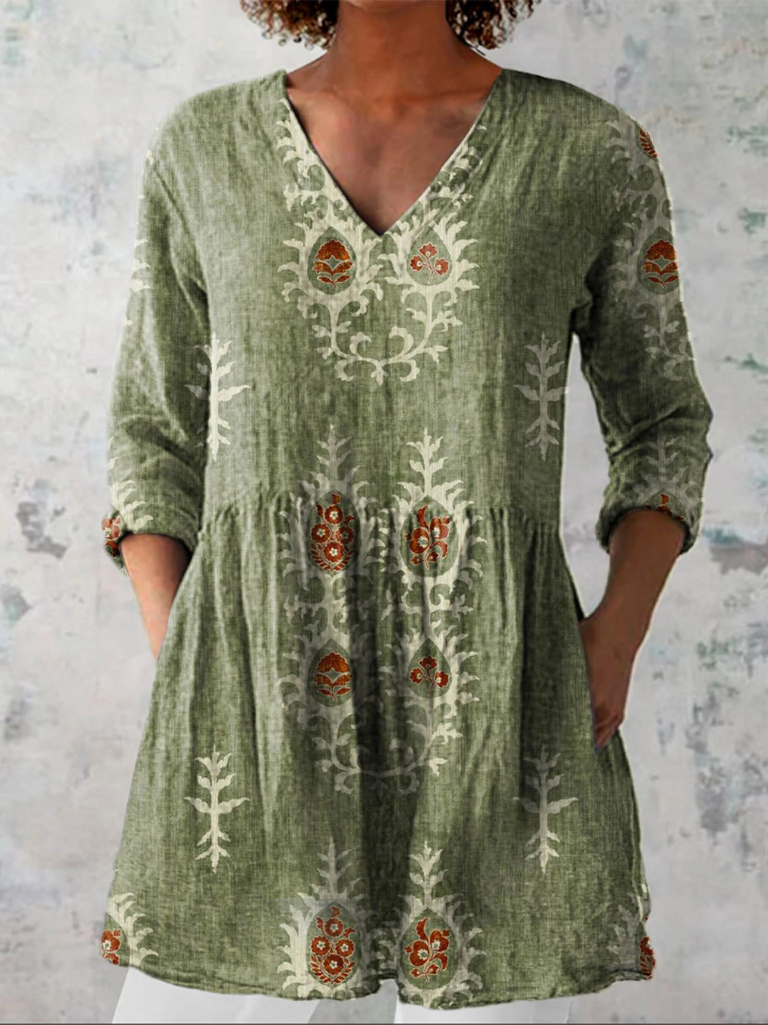 Blair lange Damenbluse mit Muster