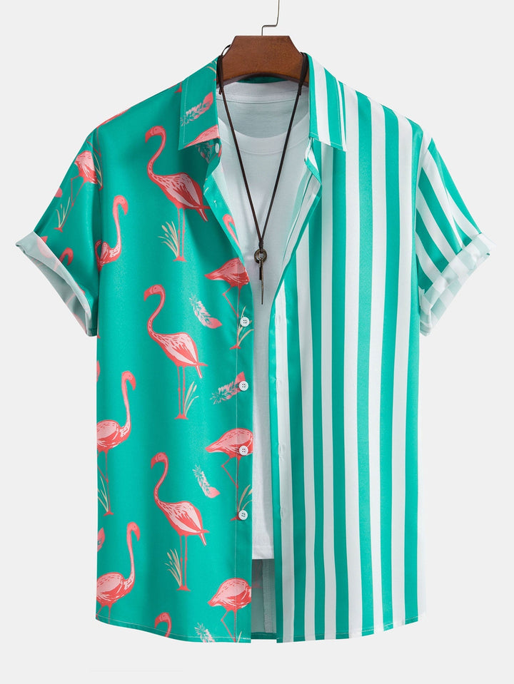 Flamingo Streifen Hemd Badeshorts Set von Heidi München – Ansicht 8
