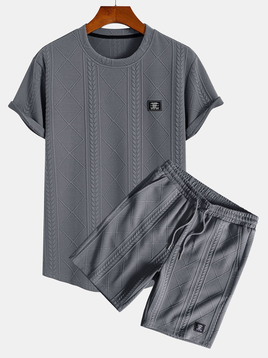 Jacquard T-Shirt Shorts Set Geometrisch von Heidi München – Ansicht 17