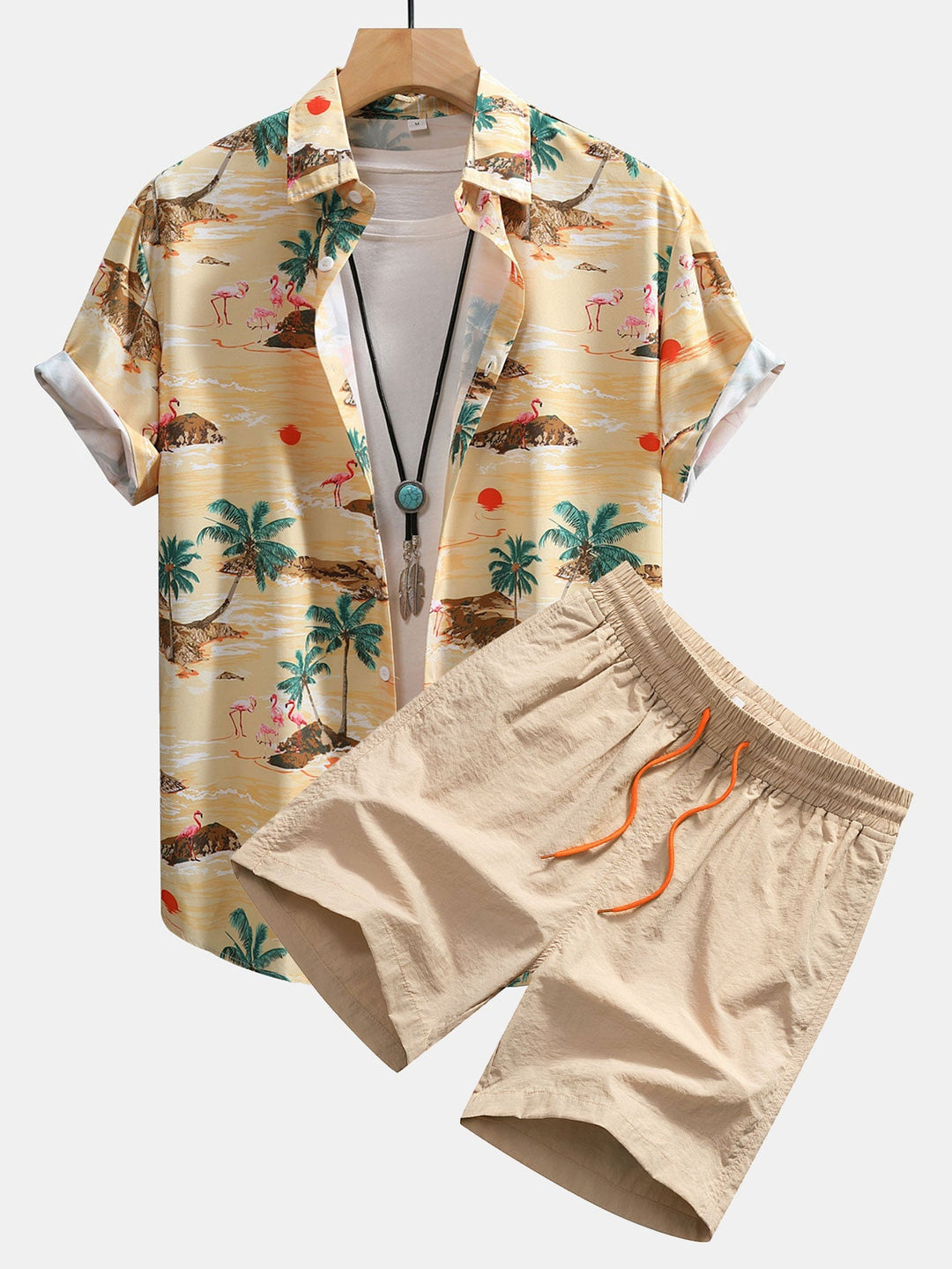 Flamingo Hemd Badeshorts Set Herren von Heidi München – Ansicht 1