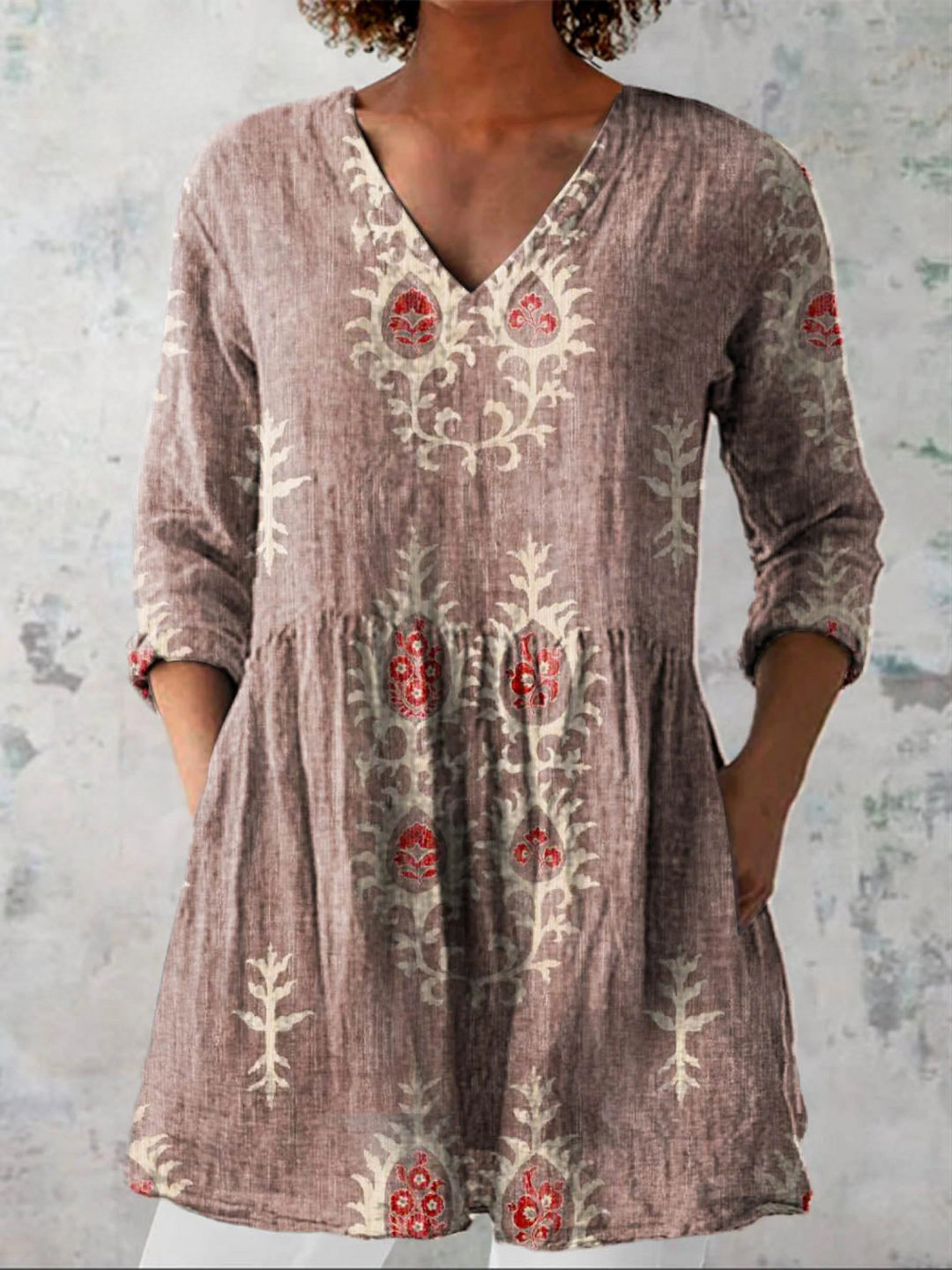 Blair lange Damenbluse mit Muster