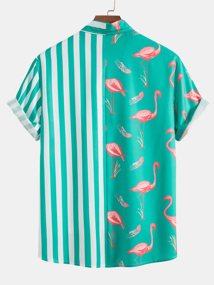Flamingo Streifen Hemd Badeshorts Set von Heidi München – Ansicht 9