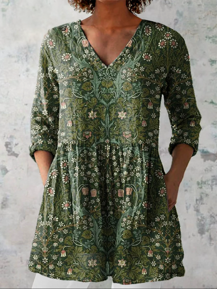 Skye lange Damenbluse mit Muster