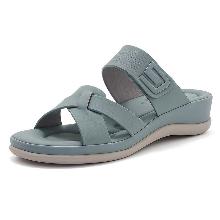 Sommer Slipper Damen mit Kreuzriemen von Heidi München – Ansicht 12