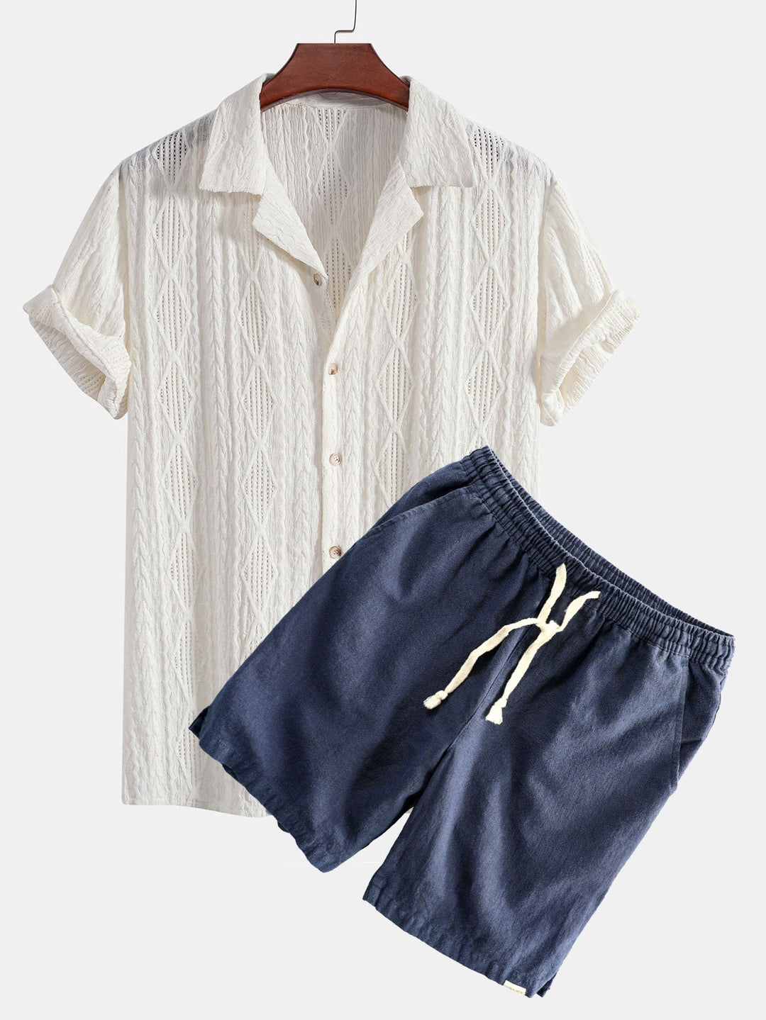 Jacquard Hemd Leinenmix Shorts Set von Heidi München – Ansicht 11