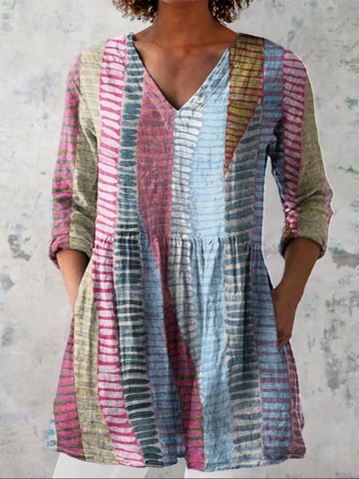 Noa lange Damenbluse mit Muster