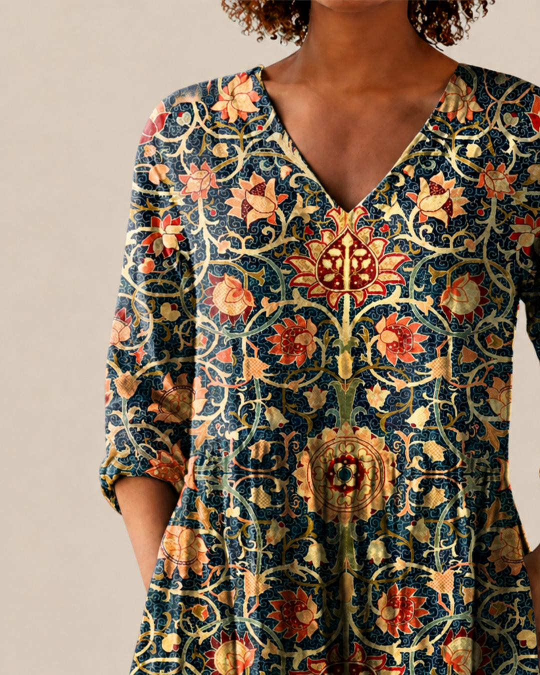 Liora lange Damenbluse mit Muster