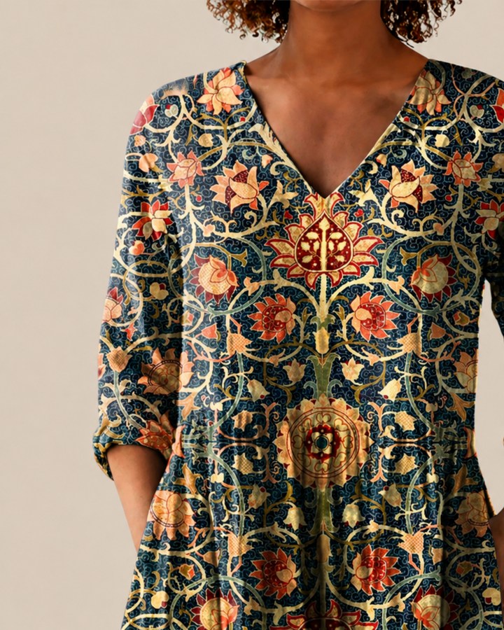 Liora lange Damenbluse mit Muster