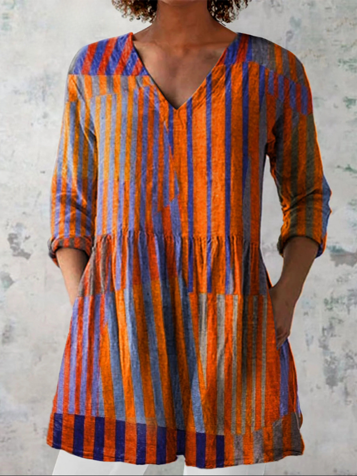 Elowen lange Damenbluse mit Muster